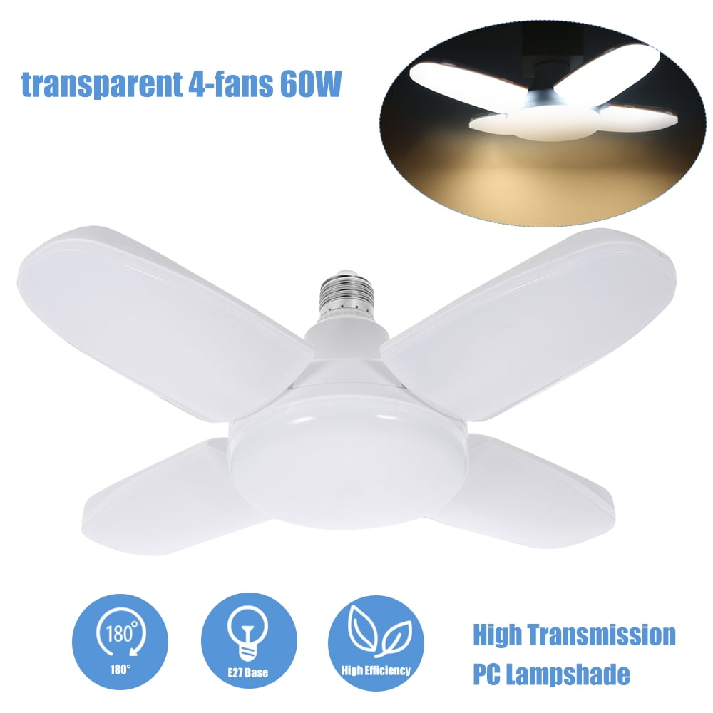 AC 85265V Foldable Fan Blade Bulb E27 2/3/4/5 Fans Ceiling Garage