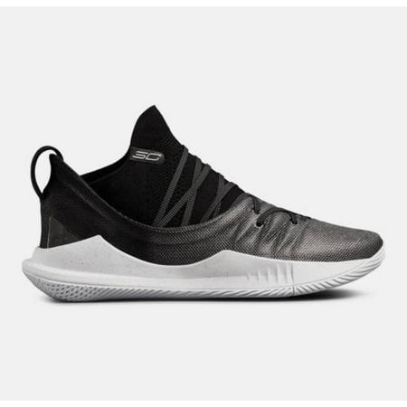 

Mens Under Armour Curry 5 White Black Metallic Silver 3020657-101