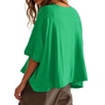 thumbnail image 3 of Oversized T-Shirts Womens Cropped Casual Short Sleeve Loose Fit Tee Tops, 3 of 4