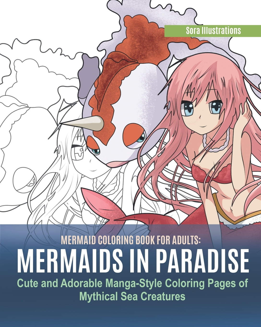Mermaid Coloring Book for Adults: Mermaids in Paradise ...