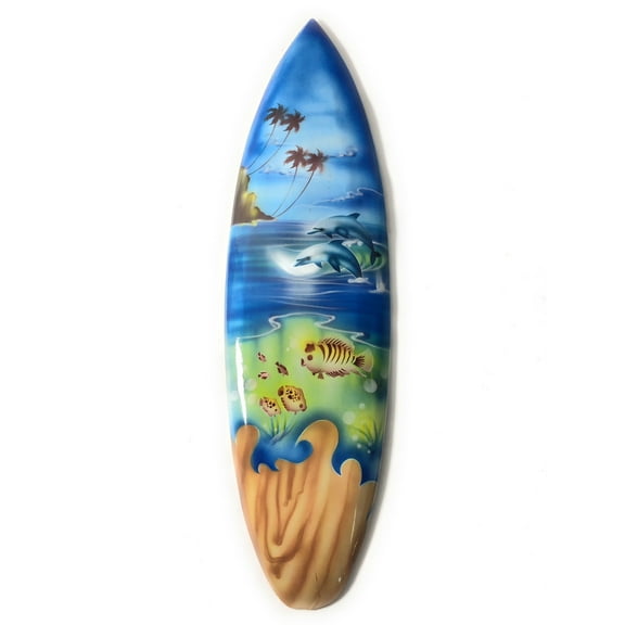 Surfboard w/ Island Sealife 20" - Surf Decor Hawaii - Trophy | #lea05c50