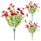 thumbnail image 2 of Flores artificiales para jardinera colgante, exterior (rojas)., 2 of 9