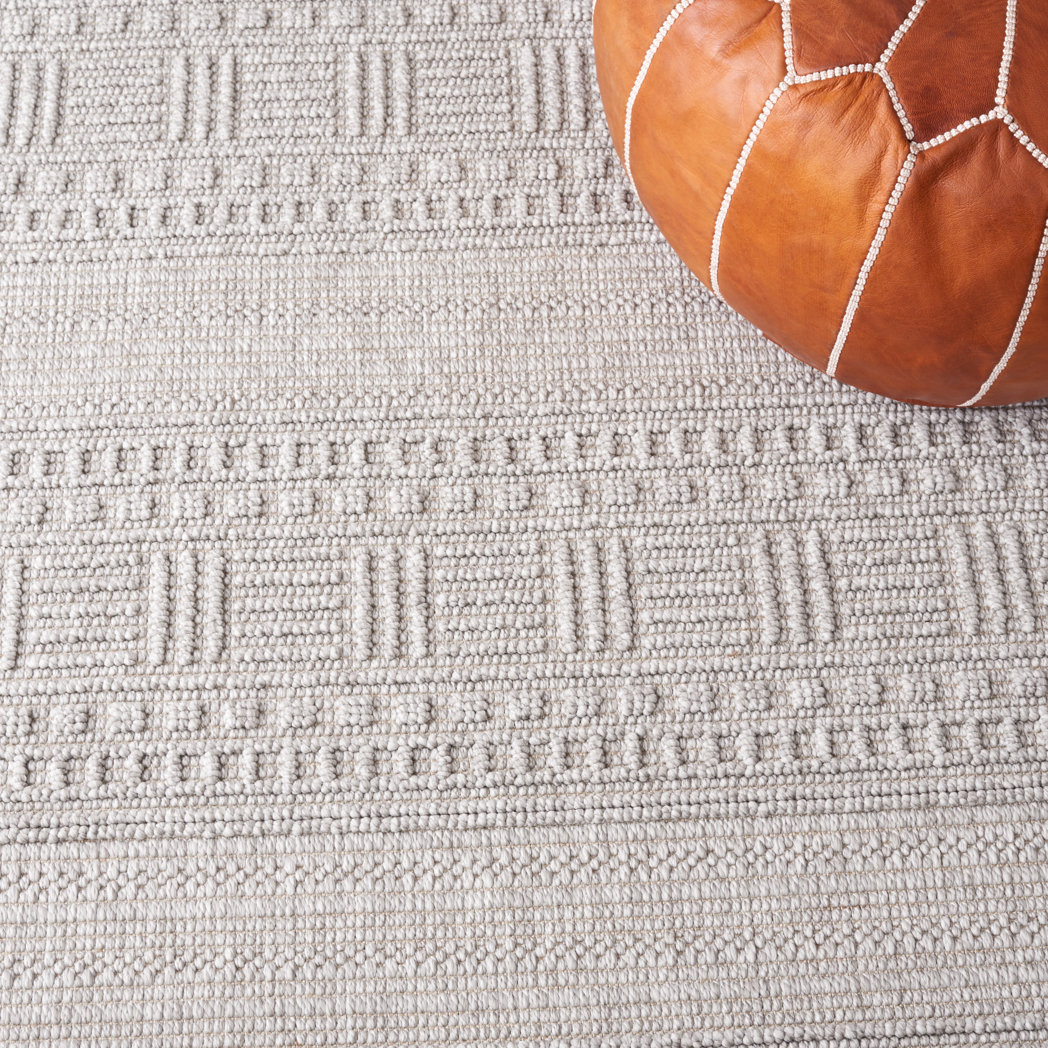 SAFAVIEH Camden Elvina Trellis Area Rug, Gray, 5'3" x 5'3" Round