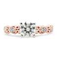 thumbnail image 2 of 6MM Round Cut Lab Created Moissanite Diamond Solitaire Filigree Promise Wedding Engagement Ring For Women In 10K Solid Rose Gold (G-H Color, VVS1 Clarity, 0.85 Cttw)-8.5, 2 of 8