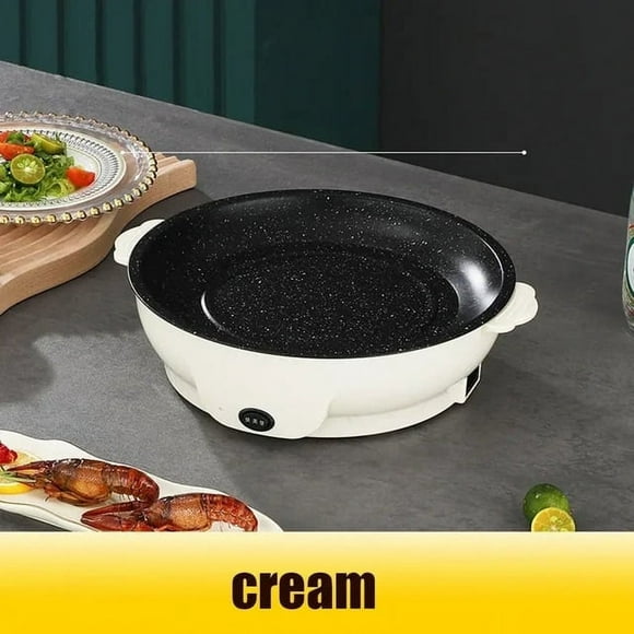 EIGTHTAIL 220V Multifunction Non-Stick Electric Frying Pan Blue