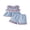 Blue, variant on Loicainy Baby Toddler Girl 4th of July Clothes 6 12 18 24 Months 2T 3T 4T Flag Embroidery Plaid Frills Sleeveless Tank Tops Elastic Waist Shorts 2Pcs Summer Outfits Set