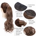 thumbnail image 5 of Benehair Clip in Ponytail Hair Extensions Pocket wrap around Long Thick Hairpiece as Human 18" Curly Light Brown, 5 of 9