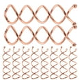 thumbnail image 4 of 20 pinzas espirales para el pelo, accesorios de peinado para mujeres y niñas, color oro rosa., 4 of 6