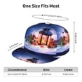 thumbnail image 6 of Daiia Lantern On Snow With Christmas print Flat Bill Hats Flat Brim Trucker Cap Baseball Cap Adjustable Classic Low Profile Hat Unconstructed Plain Cap, 6 of 9
