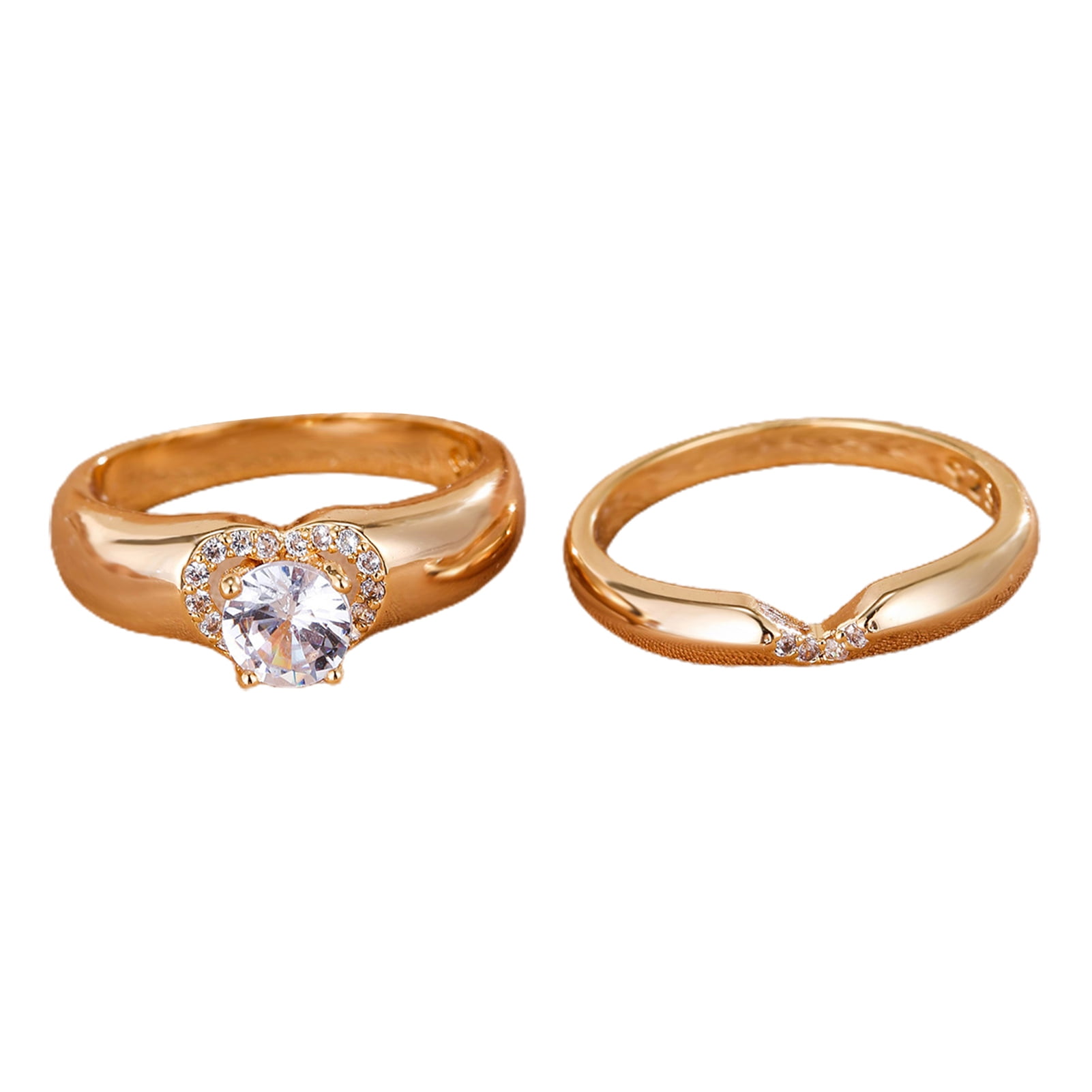 Buy Gold Finish Designer Couple Rings Embedded with Sparkling American  Diamond Online | Anuradha … | Couple ring design, Engagement rings couple,  Gold rings fashion