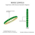 thumbnail image 5 of Rosec Jewels Real Emerald Eternity Ring for Anniversary - May Birthstone Emerald Stackable Ring - Ready to Gift with Jewelry Box, 14K Yellow Gold, US 8.00, 5 of 6