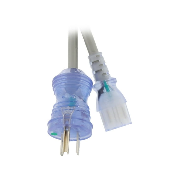 Kaybles Hospital Grade Power Cord - 16AWG 13A, NEMA 5-15P/IEC320 C13, Green Dot, UL Listed, SJT, 10 Feet power cable