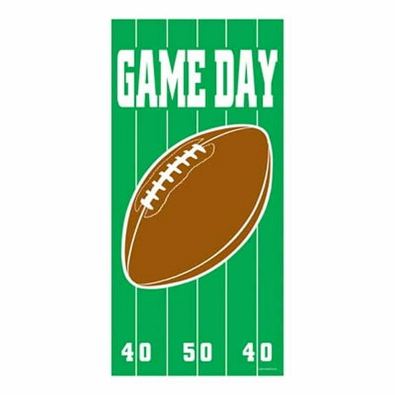 Party Decorative Game Day Football Door Cover 30" X 5' - 12 Pack (1 Per Package)