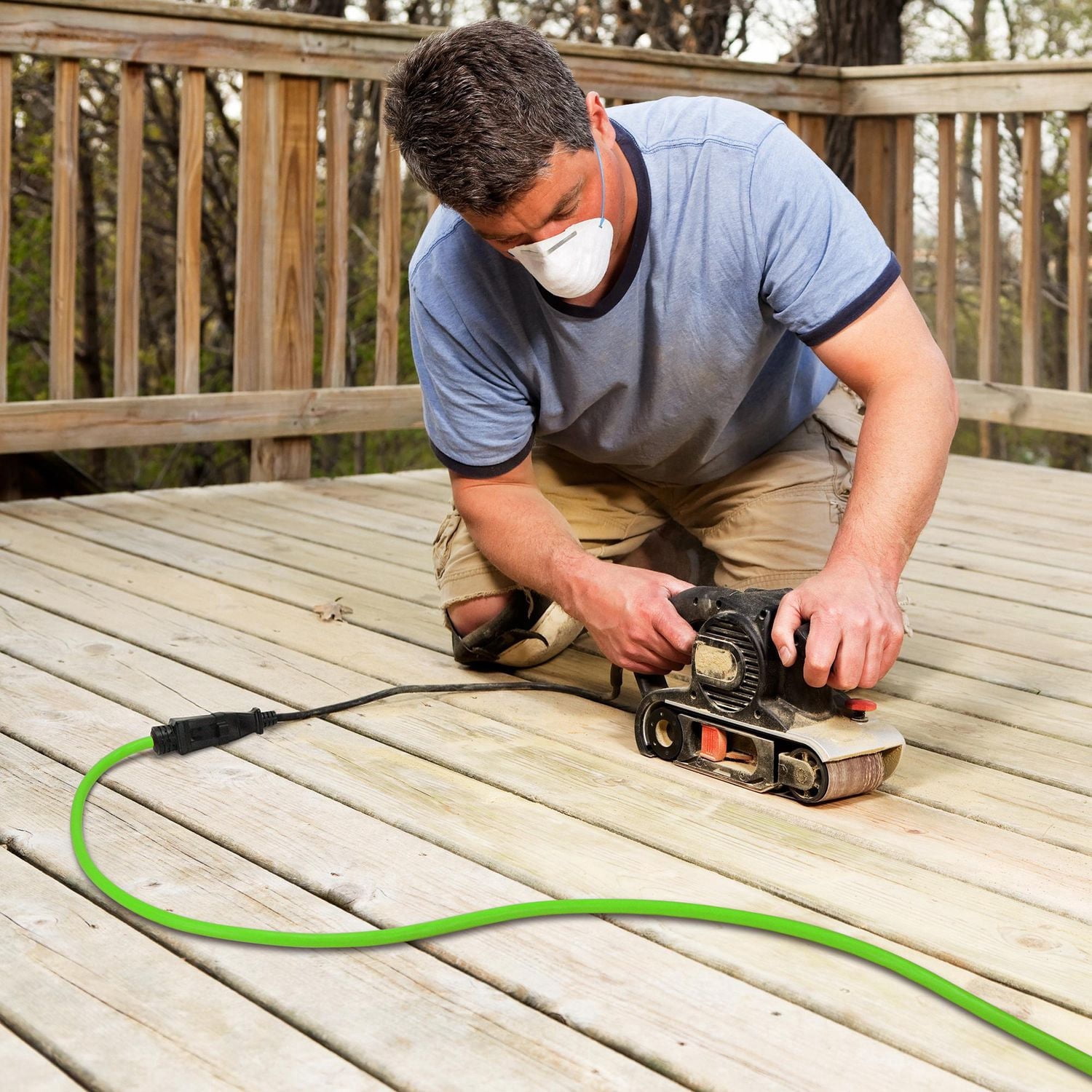 Prime 2m 13-Amp Neon Flex High Vis Extension Cord, 2m (6.6ft) 16/3 medium duty