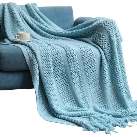 Kedshhgu Sofa Cover Blanket Solid Color Summer Office AIRconditioning Nap Blanket Knitted Small Blanket