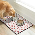 thumbnail image 2 of Dog Food Mat with Fruity Strawberry Pattern, Waterproof Absorbent Pet Feeding Mat, Non-Slip, Quick Dry, Easy Clean Mat Perfect for Dogs and Cats Feeding Bowls, 2 of 5