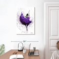 thumbnail image 3 of Elephant Stock Purple Rain Ballet Wall Art - Vertical Canvas Wall Art - Living Room Wall Decor - Dance Canvas - White And Gray Decor By Ashvin Harrison - 20" x 30", 3 of 8
