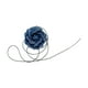 thumbnail image 5 of Gargantilla de flores con cordones ajustables, elegante y grande collar de flores para fiesta de graduación Denim oscuro, 5 of 8