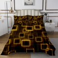 thumbnail image 1 of YST Geometry Yellow Black Kids Coverlet Set,Geometric Grid Lines Bedspread Set Queen Size For Boys Girls Room Decor,Square Quilt Set Gradient Cubes Modern Bedding Set, 1 of 3