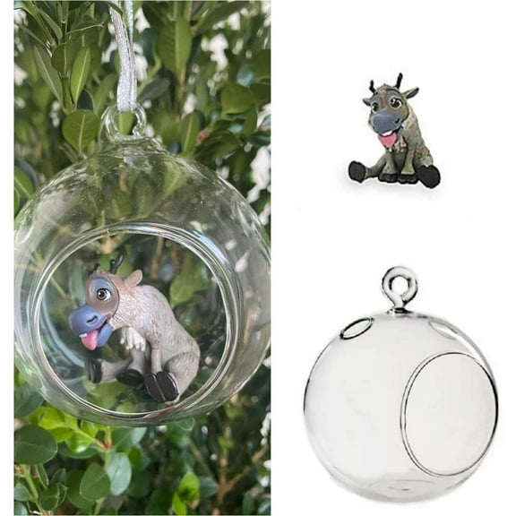 Animator Toddler Sven Reindeer Baby in Globe Ornament Figure Frozen PVC Figurine New