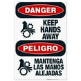 thumbnail image 1 of Keep Hands Away Bilingual Sign, OSHA Danger Sign, 24x36 Corrugated Plastic, 1 of 7