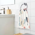 thumbnail image 3 of Yayeee 2 Pack Hand Towels for Bathroom 100% Cotton 16" x 28" Soft Absorbent Kitchen Towel, Beige Butterflies, 3 of 7