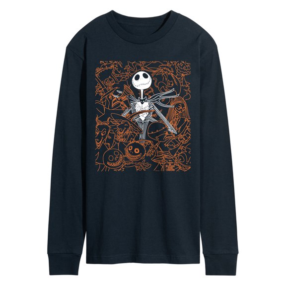 The Nightmare Before Christmas - Collage - Men's Long Sleeve Graphic T-Shirt
