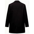 thumbnail image 5 of Gfyviroh Men's Mid-Length Trench Coat Lightweight Solid Button Front Casual Jacket Long Sleeve Lapel Business Office Coat, 5 of 8