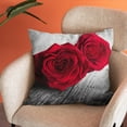 thumbnail image 4 of Ludlz Pillow Sham Soft Texture Invisible Zipper Flax Decorative Floral Printed Cushion Throw Case Furniture Accessories, 4 of 8