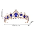 thumbnail image 4 of Tiara Crown for Women,Rhinestone Tree Branch Queen Crowns Wedding Tiaras Crowns Headband (Blue), 4 of 9