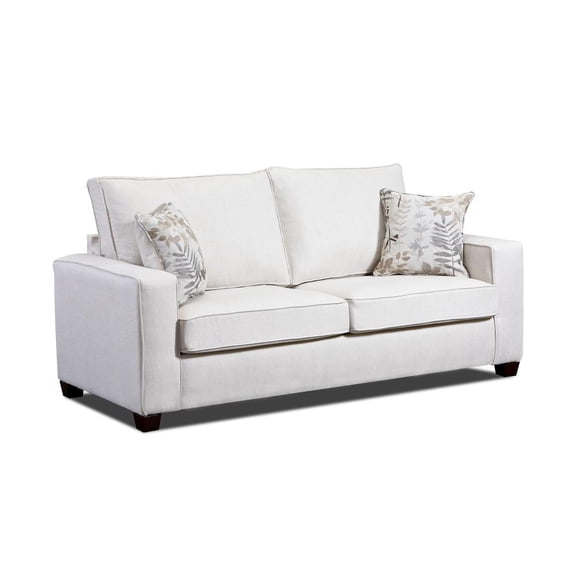 Furniture Classics Relay Linen Sofa Sleeper with Two Throw Pillows