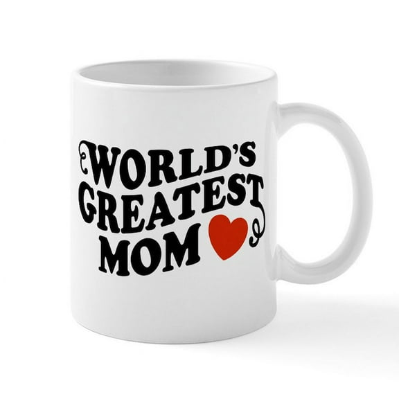 CafePress - World's Greatest Mom Mug - 11 oz Ceramic Mug - Novelty Coffee Tea Cup