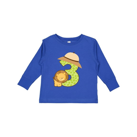 Inktastic Safari 3rd Birthday 3 Year Old Boys or Girls Long Sleeve Toddler T-Shirt