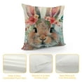 thumbnail image 4 of PHYHOO Easter Pillow Covers Floral Bunny Easter Eggs Pillowcases Decorations for Sofa Couch Bedroom Living Room Cushion Case Decor, 4 of 5