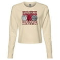 thumbnail image 2 of Women's Natural Wisconsin Badgers Comfort Colors Basketball Cropped Long Sleeve T-Shirt, 2 of 3