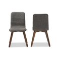 thumbnail image 1 of Baxton Studio Ensemble de 2 Chaises de Salle à Manger en Noyer Style Scandinave, Gris Foncé, 1 of 2