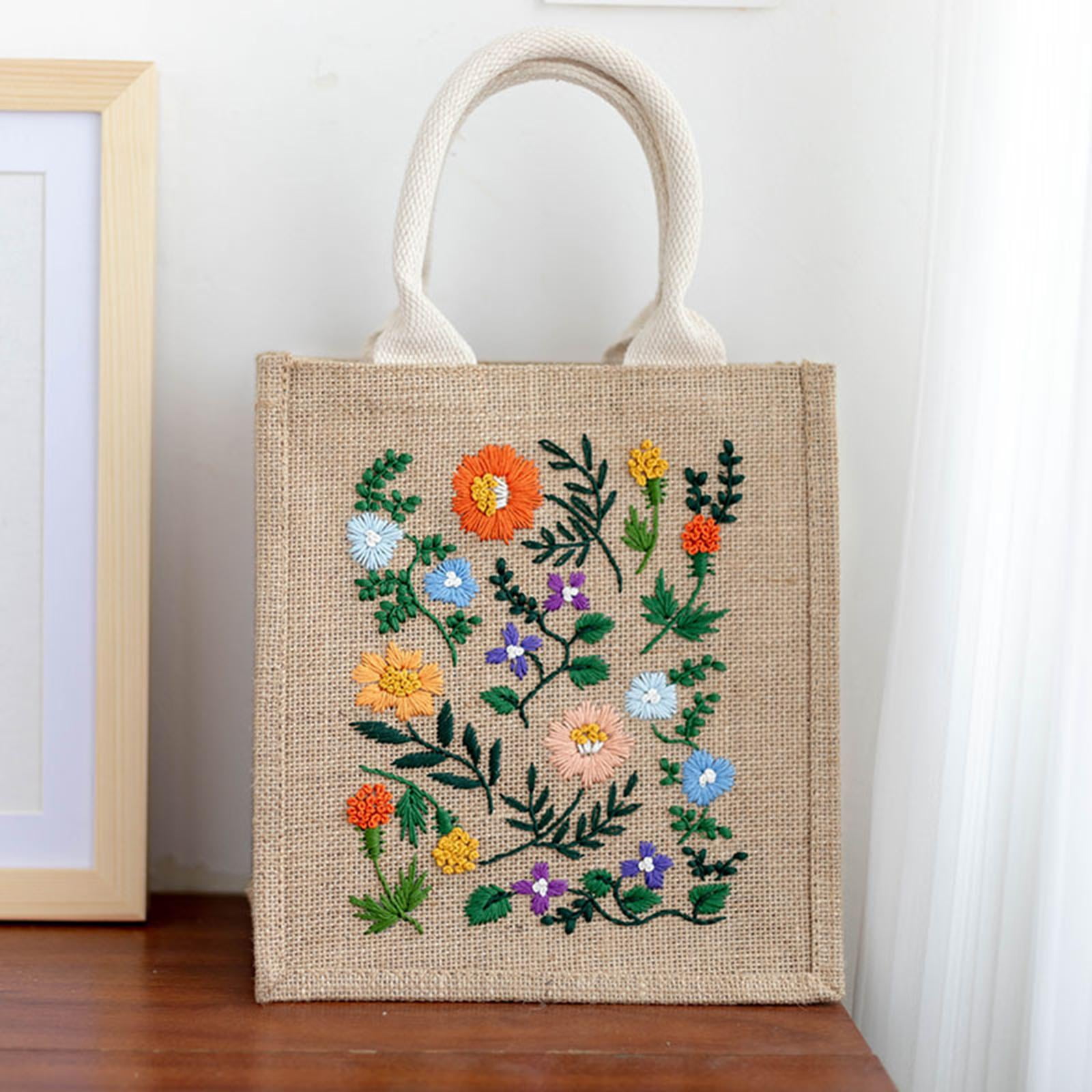 Outstanding Hand made Jute Bags With Embroidery Designs //Jute Ladies Purse  Designs | Jute bags, Jute bags design, Jute tote bags