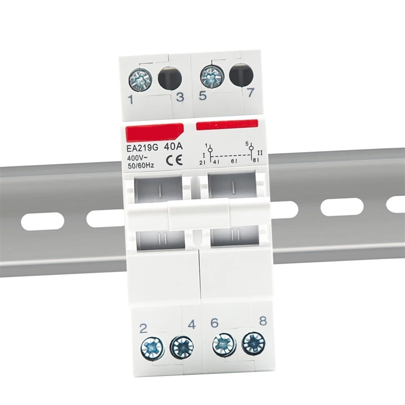 circuit breaker 2P 40A 63A AC 230V 400V Dual Power Manual Transfer Interlock Circuit Breaker Din Rail Isolating Discounnecting Switch