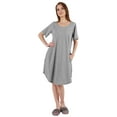 thumbnail image 5 of Inkmeso Nightgowns for WoMen's Short Sleeve W/ Round Neck Nightdress Jersey Tunic Loungewear, 5 of 7