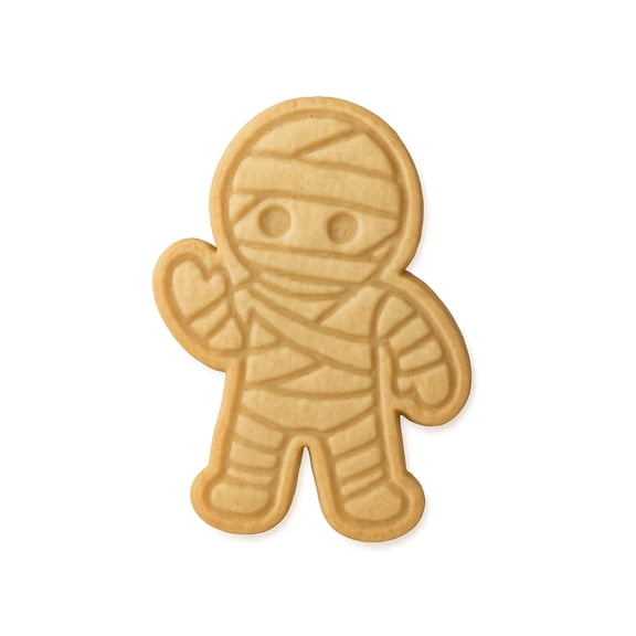 Mighty Gadget Mummy Man Cookie Cutter & Stamp - 4x2.8" Spooky Fun for Halloween Baking (Random Color)