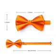 thumbnail image 4 of Bow Ties for Men Solid Color Pre-Tie Bow Tie and Pocket Square Set Classic Formal Tuxedo Bowties, 4 of 7