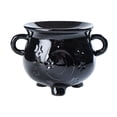 thumbnail image 3 of Portavelas de cerámica, quemador de aceites esenciales, quemador de aroma, decoración, difusor de fragancias Negro, 3 of 9