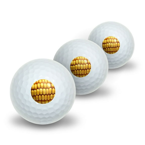 Corn on the Cob Kernels Novelty Golf Balls 3 Pack