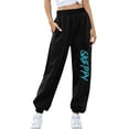 thumbnail image 4 of Tejiojio Women Solid Print Sweatpants High Waist Workout Wide Leg Pants Pocket Trousers Sporty Athletic Fit Jogger Pants, 4 of 7