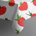 thumbnail image 5 of Red Strawberry Plants White Pattern Square Tablecloth,Waterproof Square Table Cover,Wipeable Spillproof Washable Table Cover for Home Kitchen Party Decor 60"x60"(152x152cm), 5 of 6