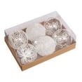 thumbnail image 2 of yotijay 6 Pieces Christmas Ball Ornaments Set Xmas Tree Decorations Garland Pendants for White, 2 of 9