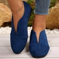 thumbnail image 5 of YLYL Women's Loafers Wedge Heel Round Toe Slip on Fashion Casual Business Office Work Dress Shoes, 5 of 9