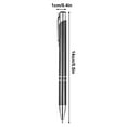 thumbnail image 3 of Bolígrafo telescópico de metal negro | Pluma de escritura portátil retráctil para oficina | Tinta recargable suave de 2 ml | Compacto y Duradero | Diseño profesional, unisex y elegante, 3 of 6