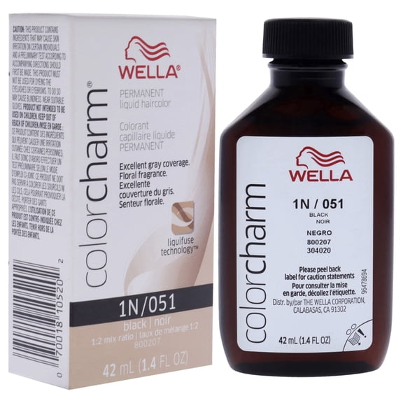 Wella Color Charm Liquid Haircolor 1n/51 Black, 1.4 Oz