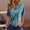 Sky Blue, variant on Womens Graphic T Shirts Henley Neck Buttons Shirts Short Sleeve Dressy Blouses Geometric Print Swea Clothes Tshirts Tops